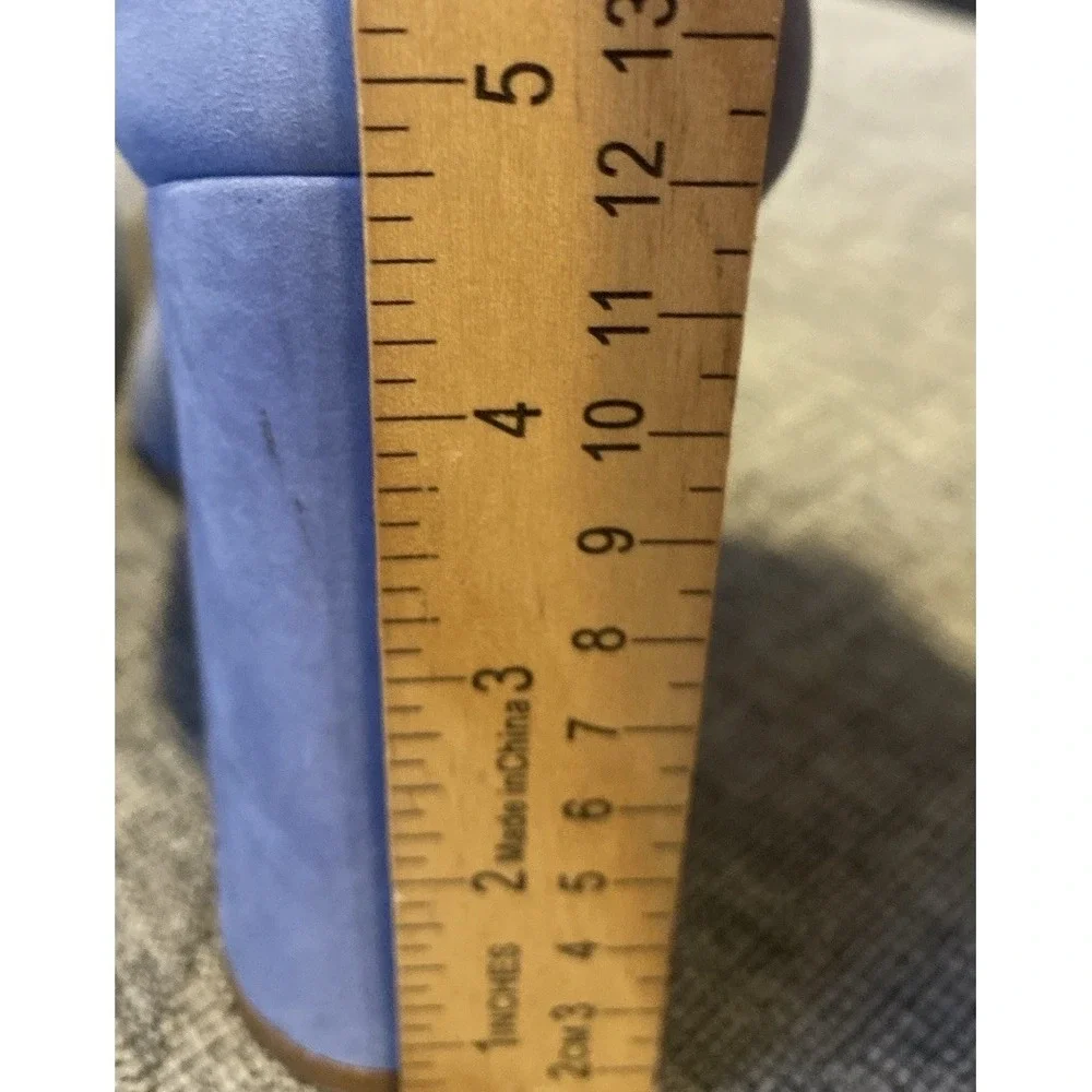 Steve Madden Periwinkle Blue Suede Block Heel Pumps Size 9.5 M
